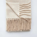Sand & Ivory Alpaca Wool Throw Blanket – Lightweight Warm Neutral Luxury Throw