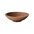 Wooden bowl on a white background