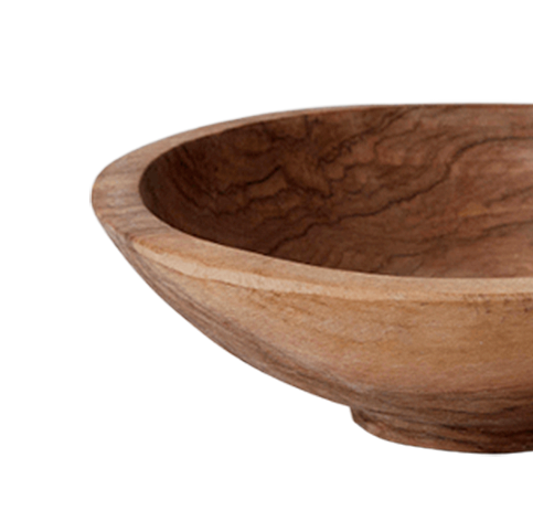 Erin Wood Bowl – Vintage Handcrafted Rustic Bowl, 9.5"