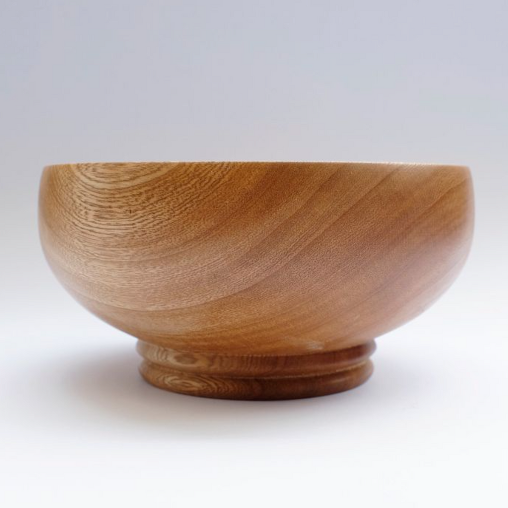 Rustic handcrafted wooden dough bowl with warm natural wood tones for timeless kitchen decor | Sorelle Rossi Shoppe