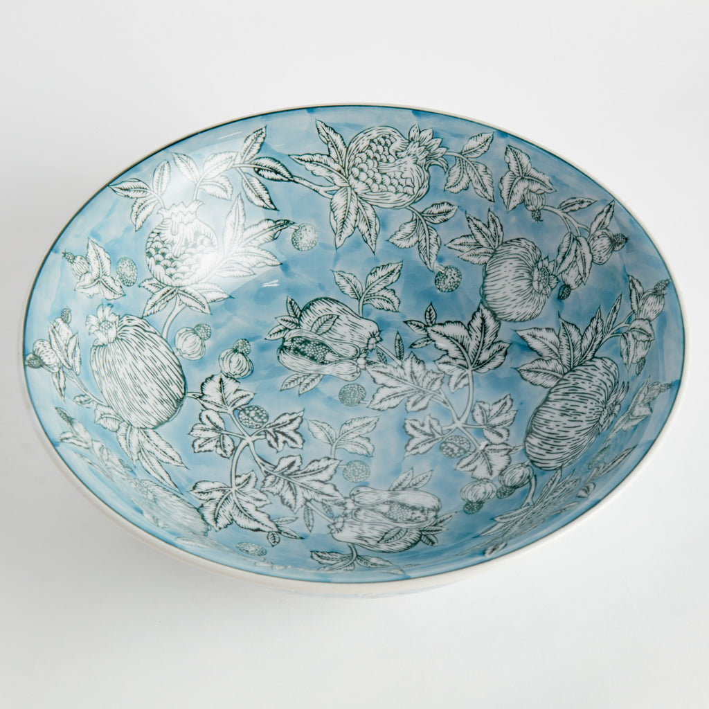 Handcrafted blue ceramic bowl – artisan glaze and vintage-inspired detailing – timeless decorative kitchen decor | Sorelle Rossi Shoppe
