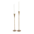 Gold Taper Candle Holders – Minimalist Brass Finish & Timeless Tablescape Styling – Sorelle Rossi Shoppe
