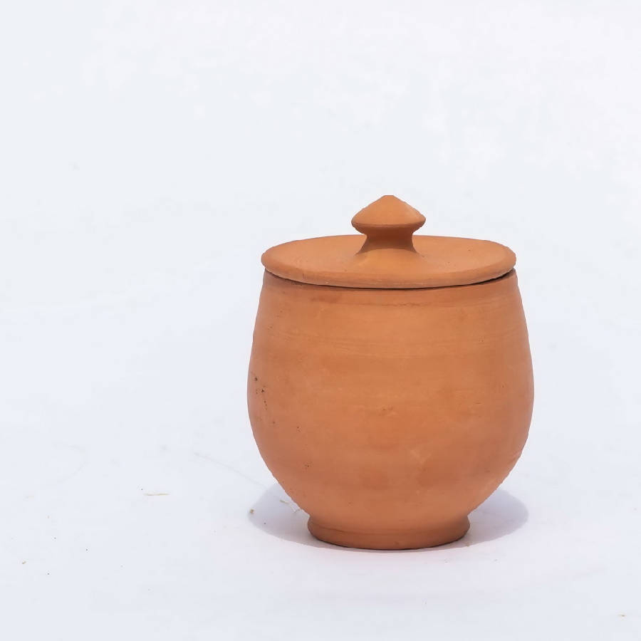 Handcrafted terracotta lidded trinket jar with warm earthy clay finish and timeless Mediterranean-inspired styling | Sorelle Rossi Shoppe