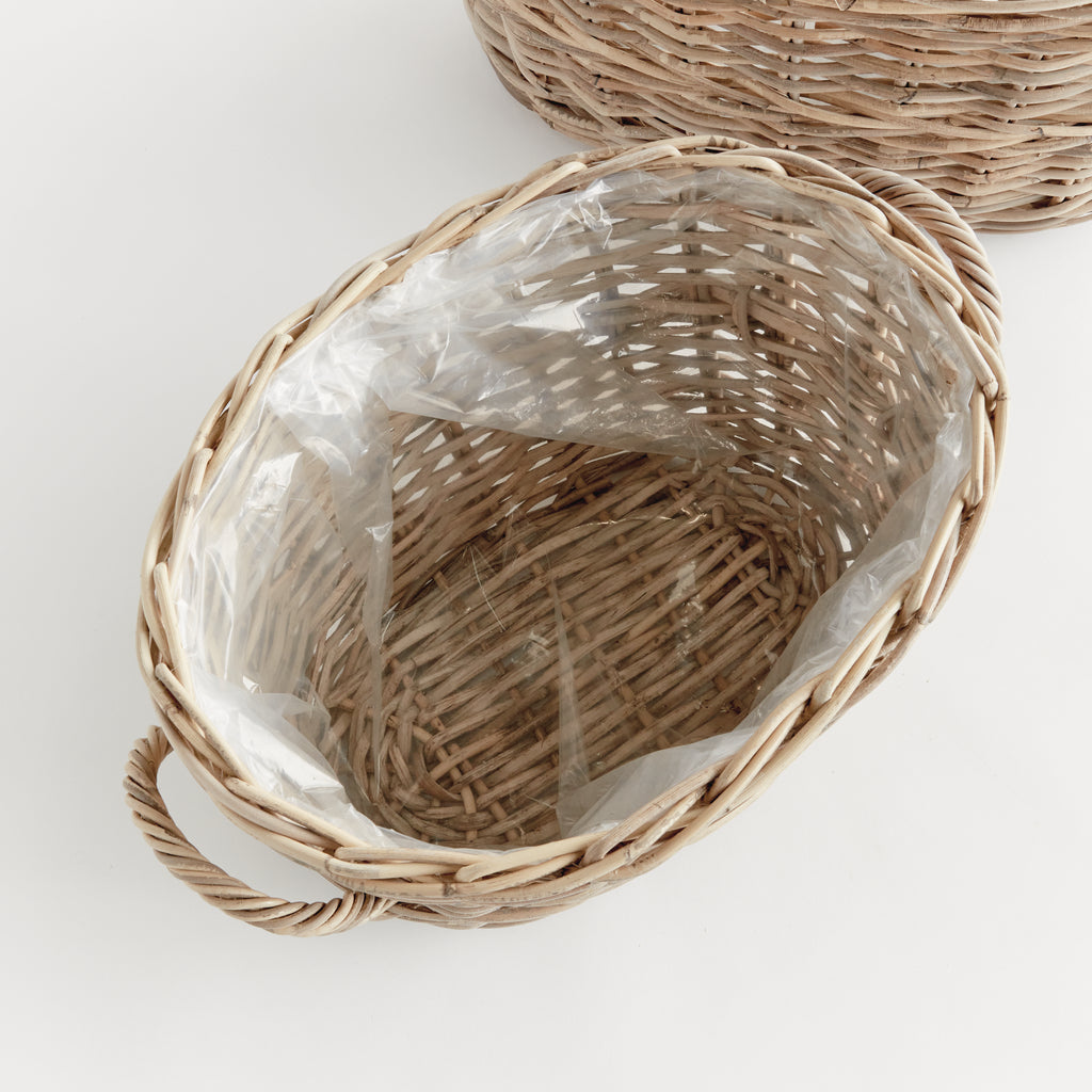 Handwoven oval basket – natural wicker texture and artisan craftsmanship – timeless tabletop and storage decor | Sorelle Rossi Shoppe