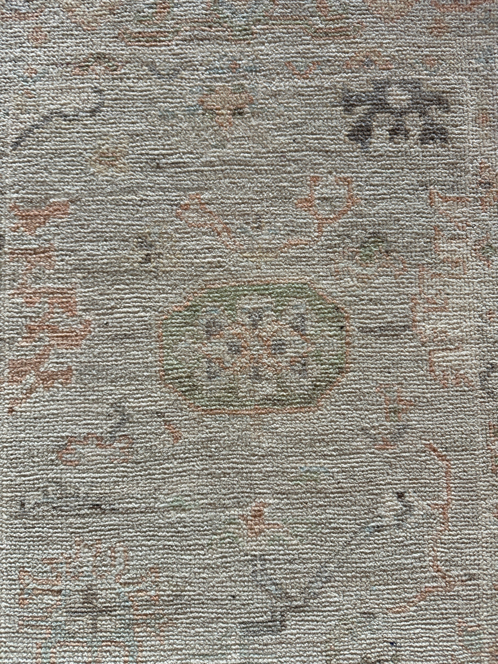Susan Davenport 2.9x11.11 Beige and Orange Whitewashed Afghani Oushak Runner