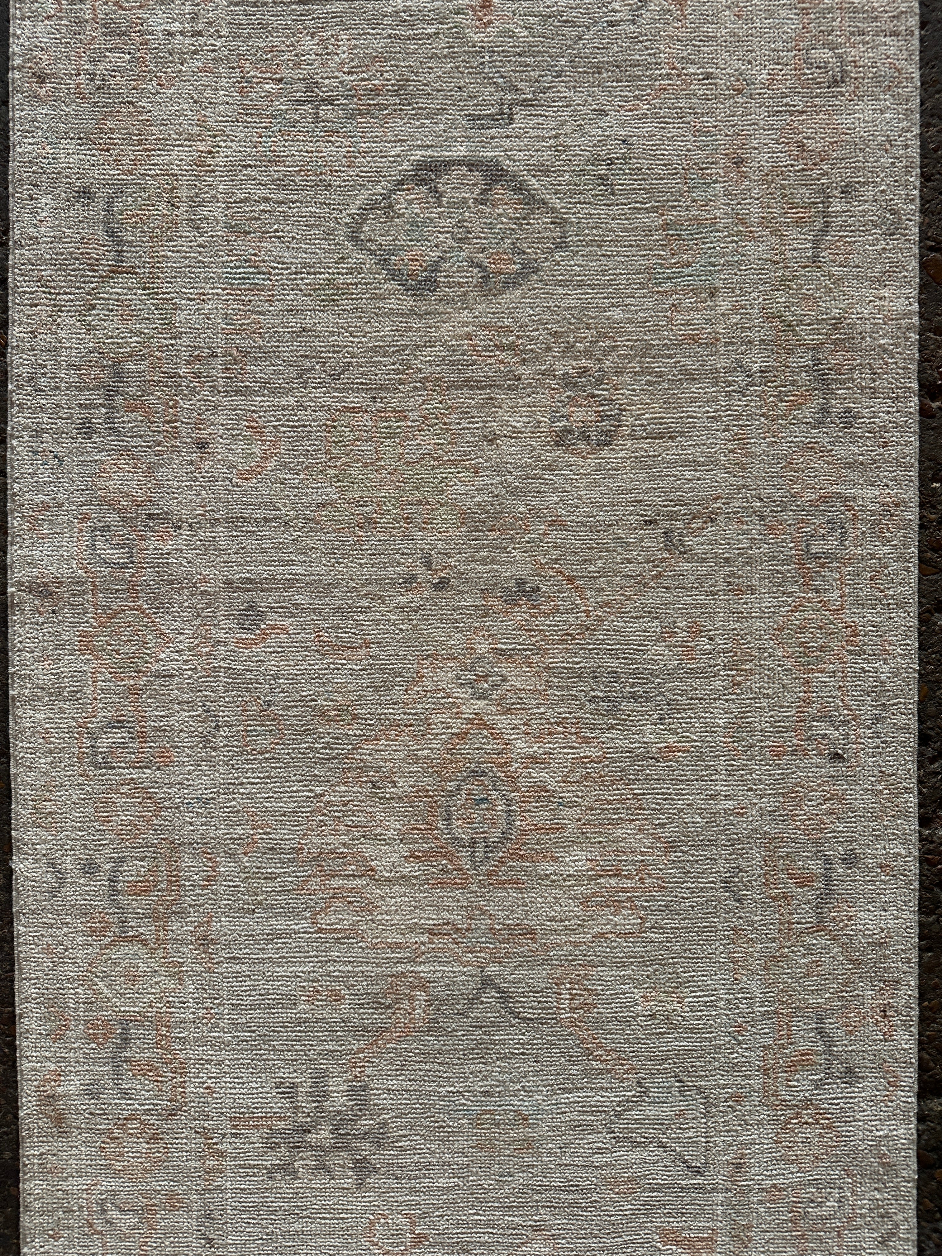Susan Davenport 2.9x11.11 Beige and Orange Whitewashed Afghani Oushak Runner