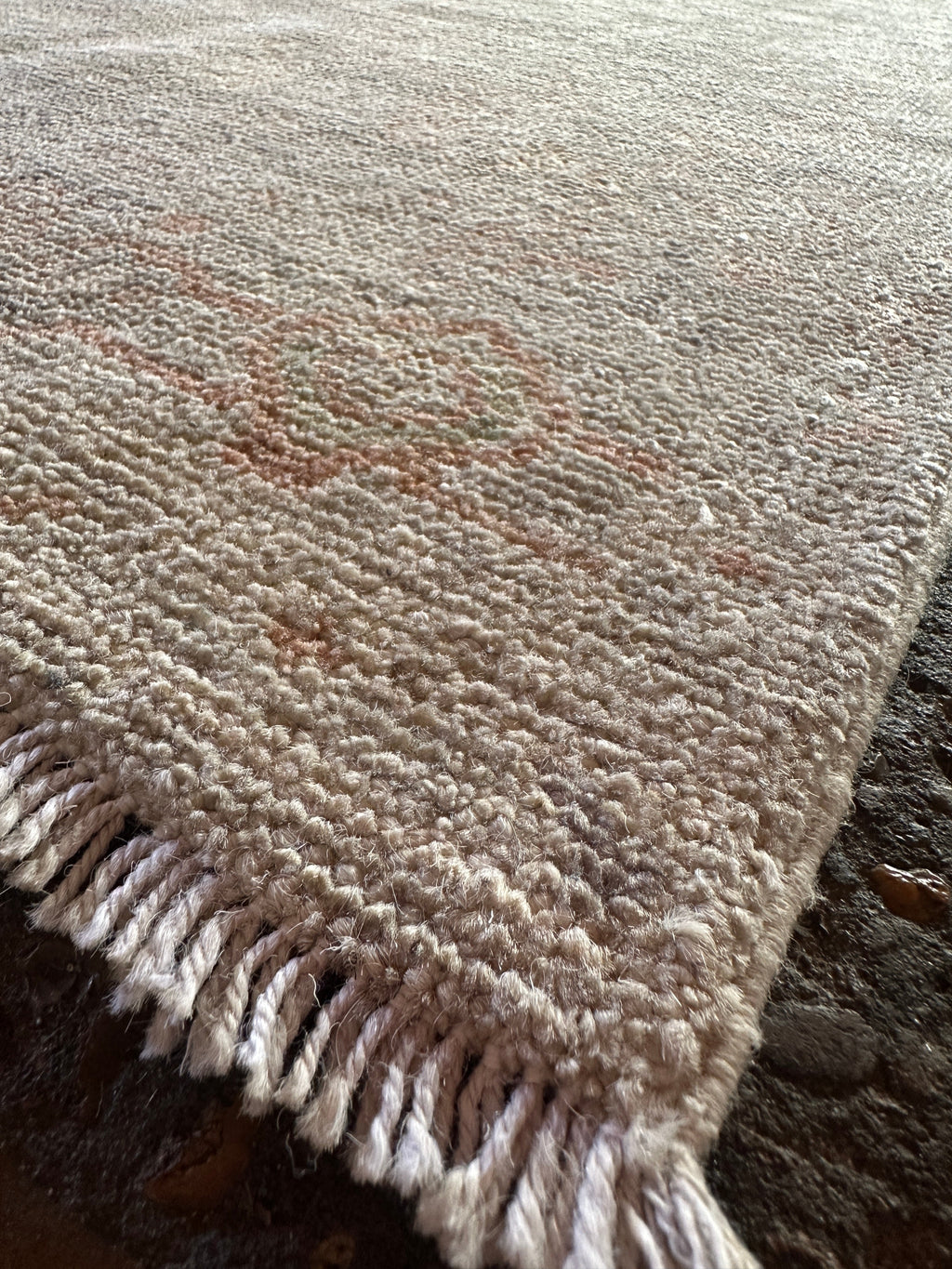 Susan Davenport 2.9x11.11 Beige and Orange Whitewashed Afghani Oushak Runner