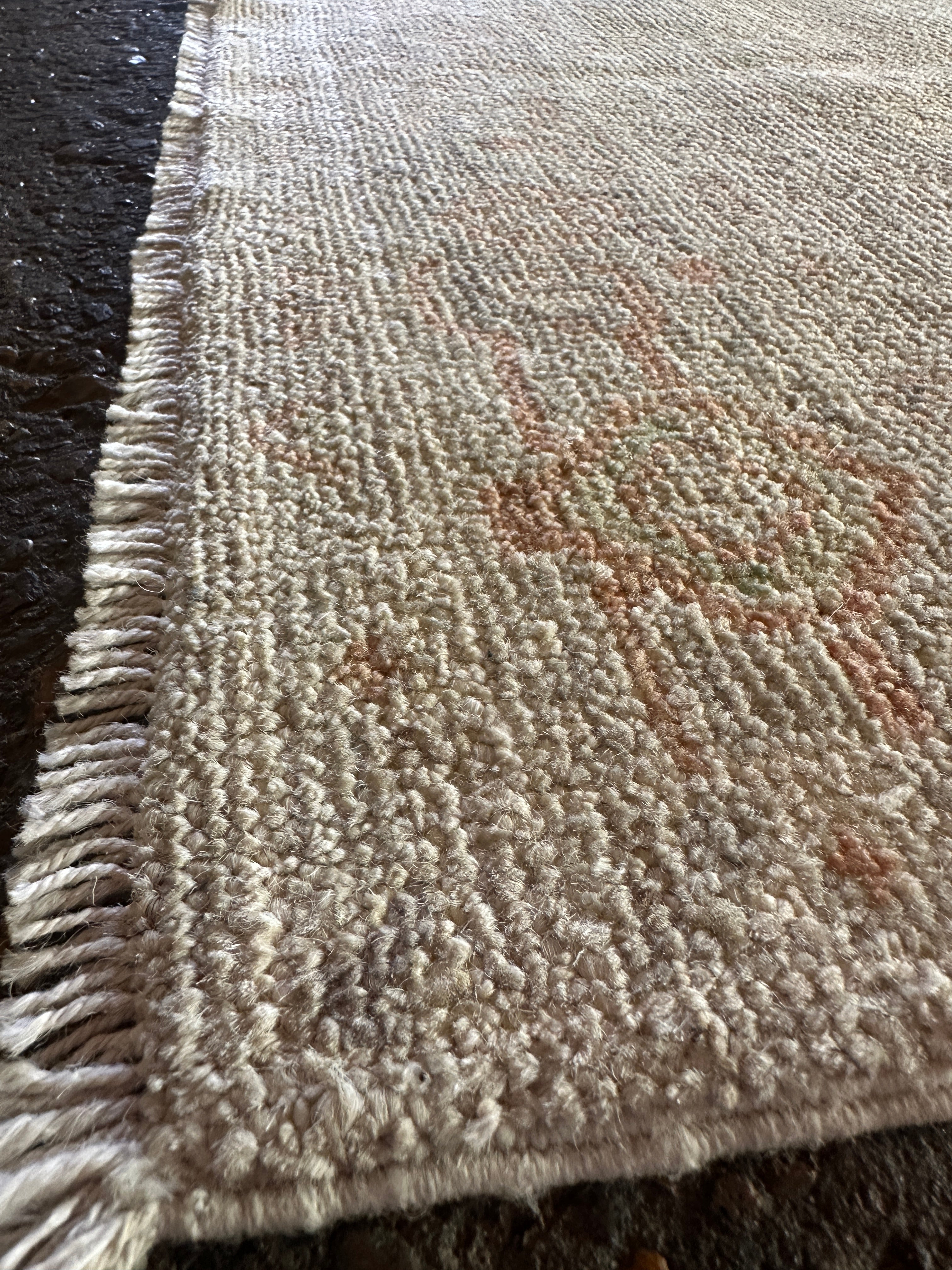 Susan Davenport 2.9x11.11 Beige and Orange Whitewashed Afghani Oushak Runner