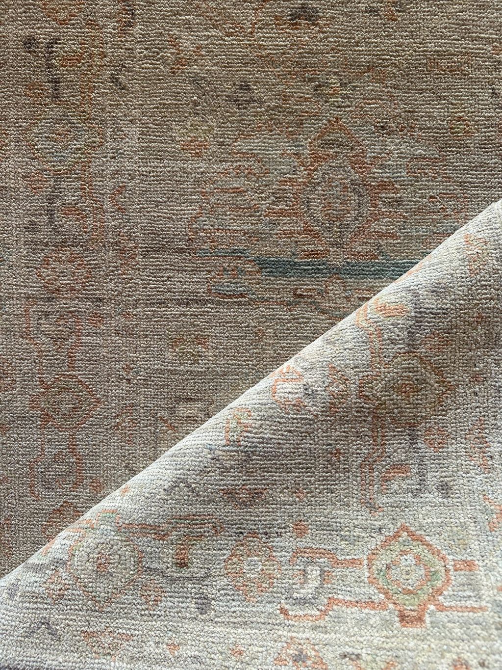 Susan Davenport 2.9x11.11 Beige and Orange Whitewashed Afghani Oushak Runner