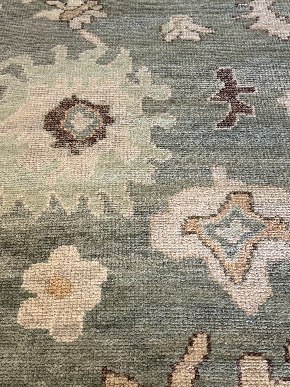 Elise Green Hand-Knotted Oushak Rug - 8 x 10