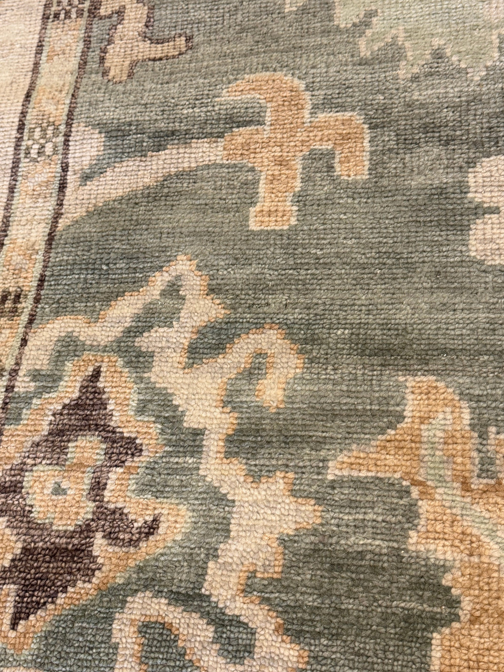 Elise Green Hand-Knotted Oushak Rug - 8 x 10