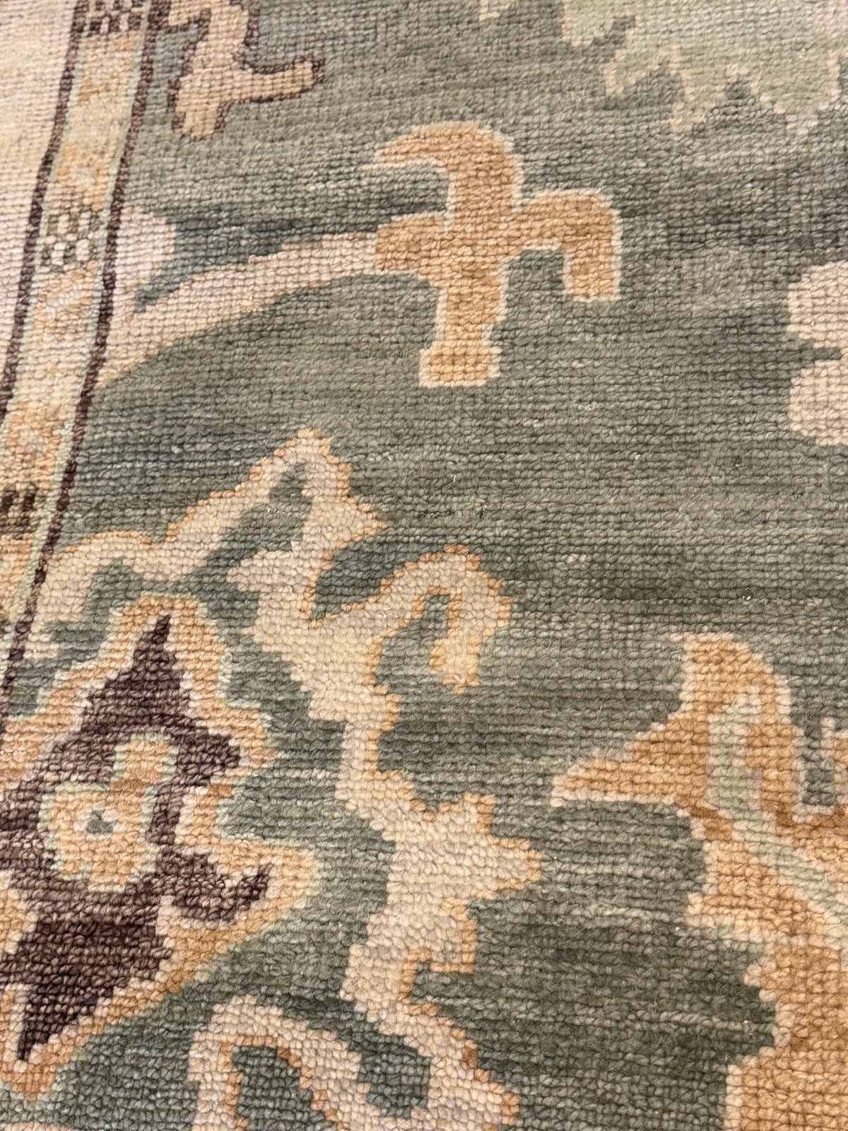 Elise Green Hand-Knotted Oushak Rug - 8 x 10