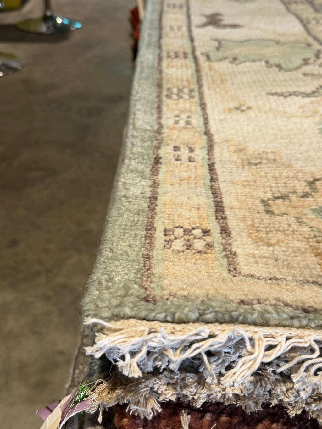 Elise Green Hand-Knotted Oushak Rug - 8 x 10