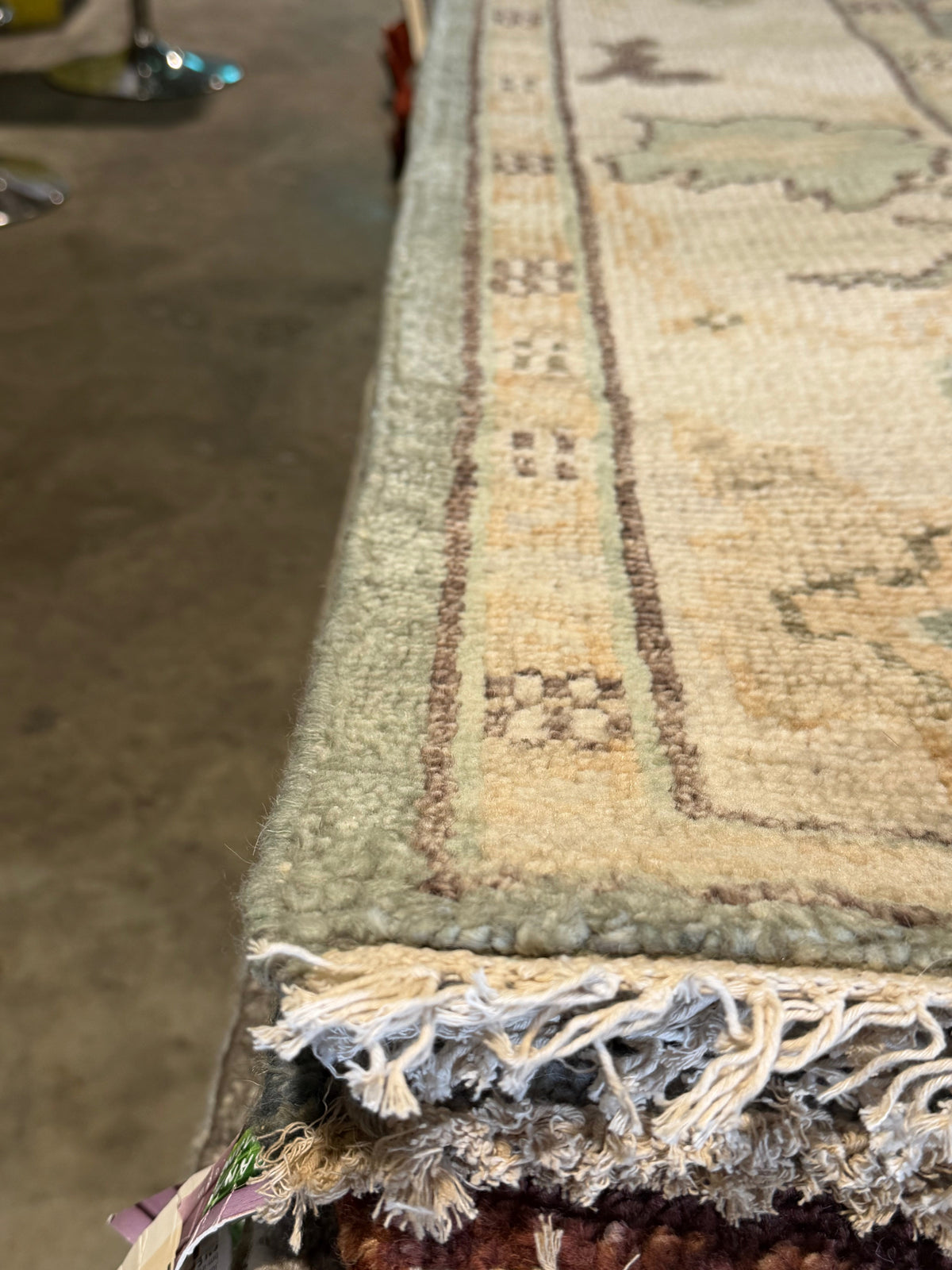 Elise Green Hand-Knotted Oushak Rug - 8 x 10