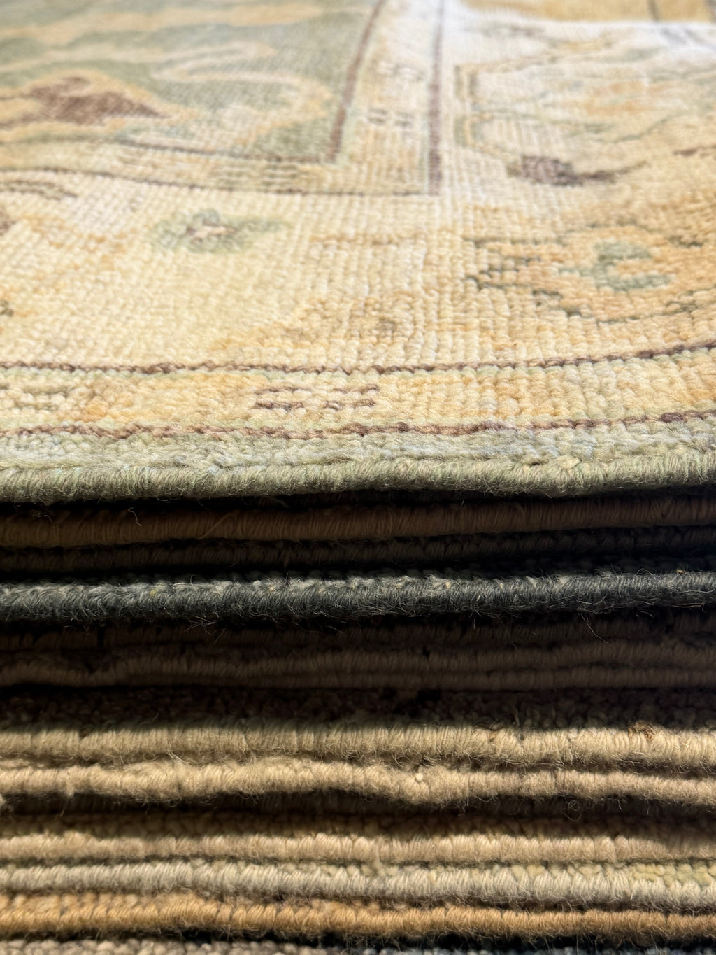 Elise Green Hand-Knotted Oushak Rug - 8 x 10