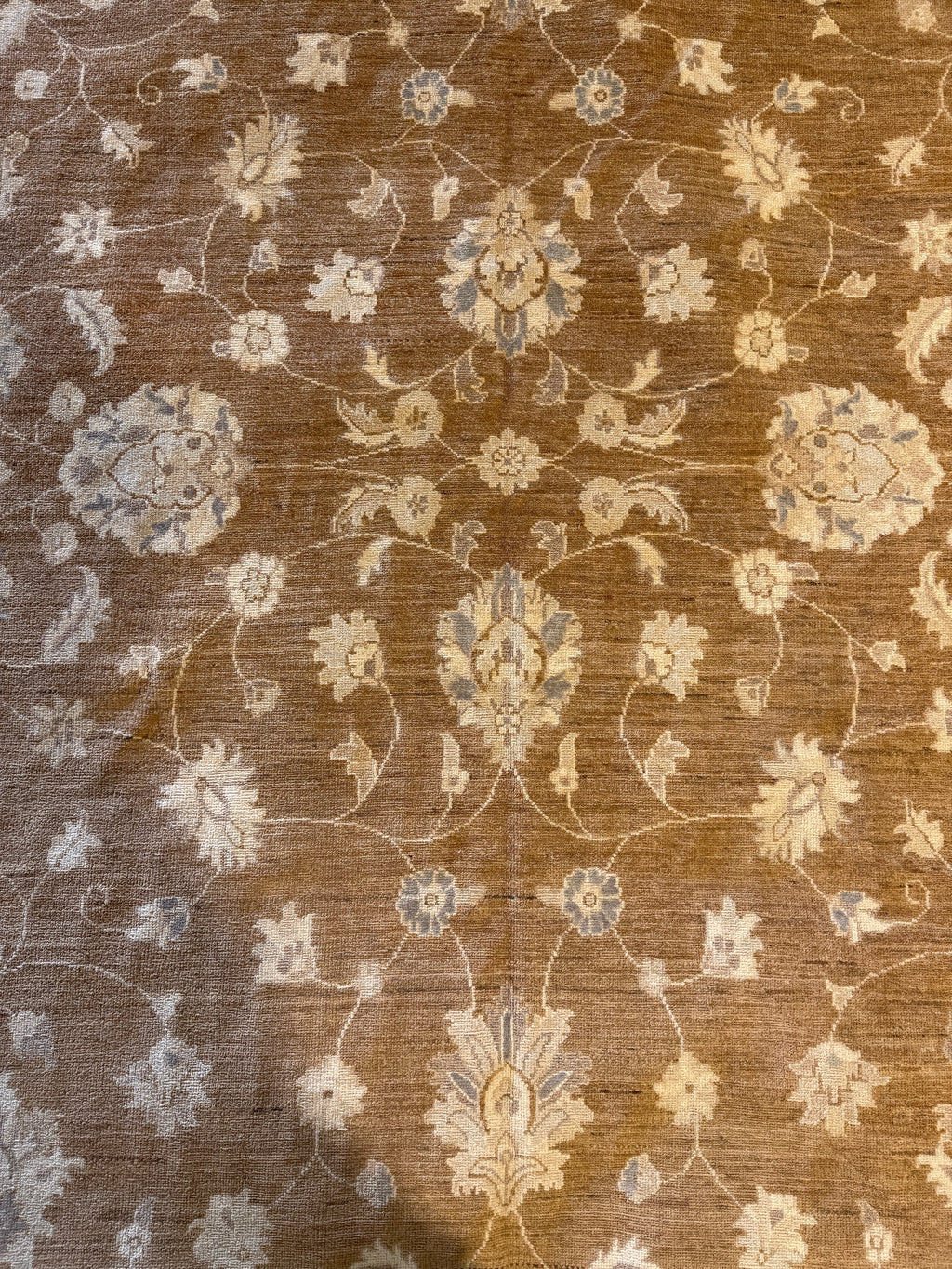 Cara Afghani Oushak Wool Rug - Brown, 8 x 9.8