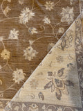 Cara Afghani Oushak Wool Rug - Brown, 8 x 9.8