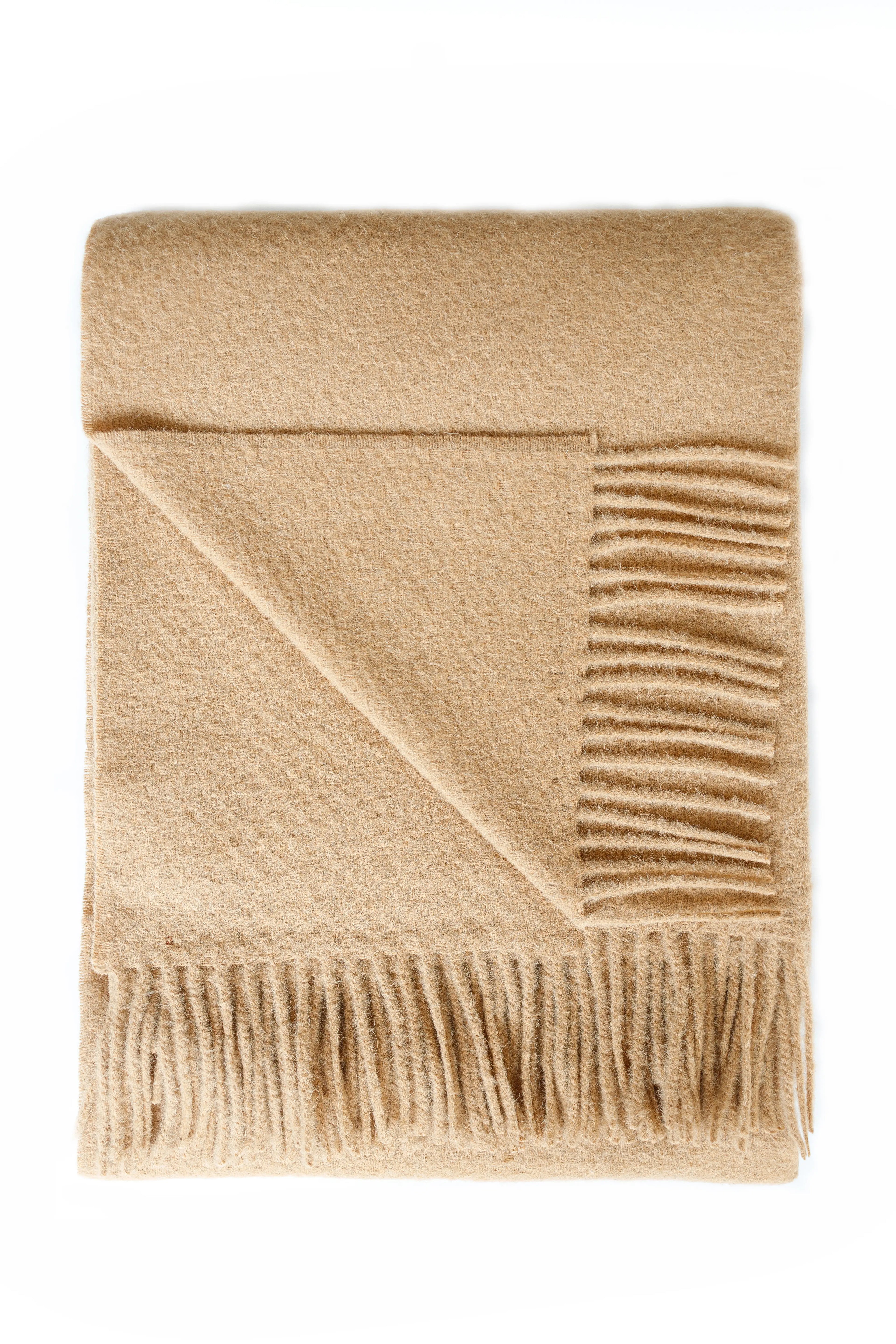 Cork Alpaca & Wool Throw | Luxury blanket | Sorelle Rossi