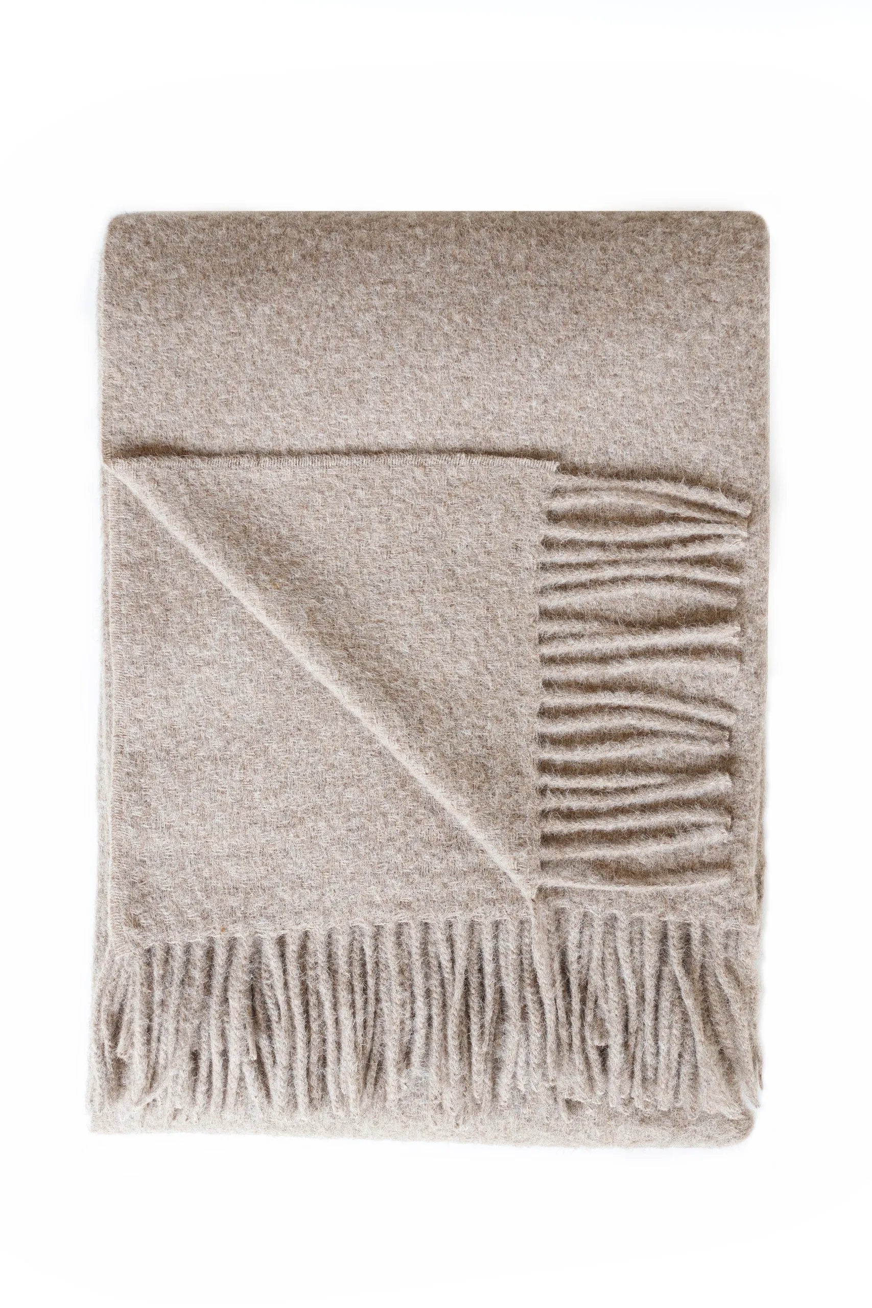 Cork Alpaca & Wool Throw | Luxury blanket | Sorelle Rossi