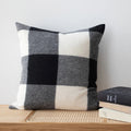 St Louis Black & Ivory Check Pillow Cover, 22 x 22