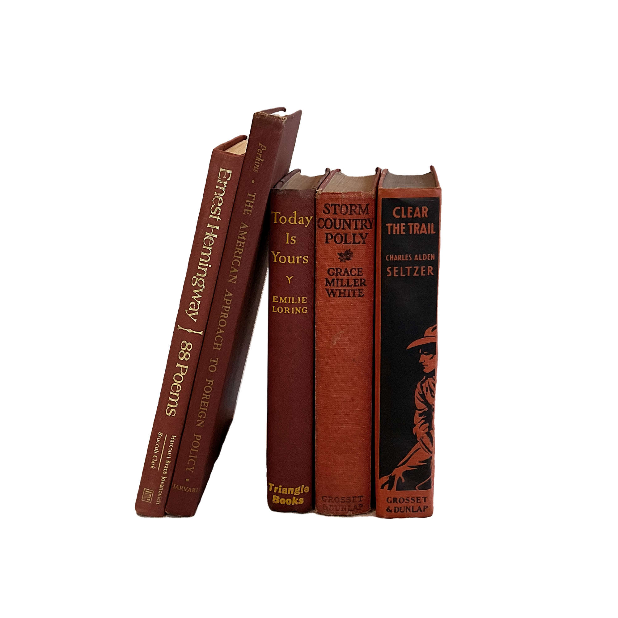 Vintage & Antique Books - Red