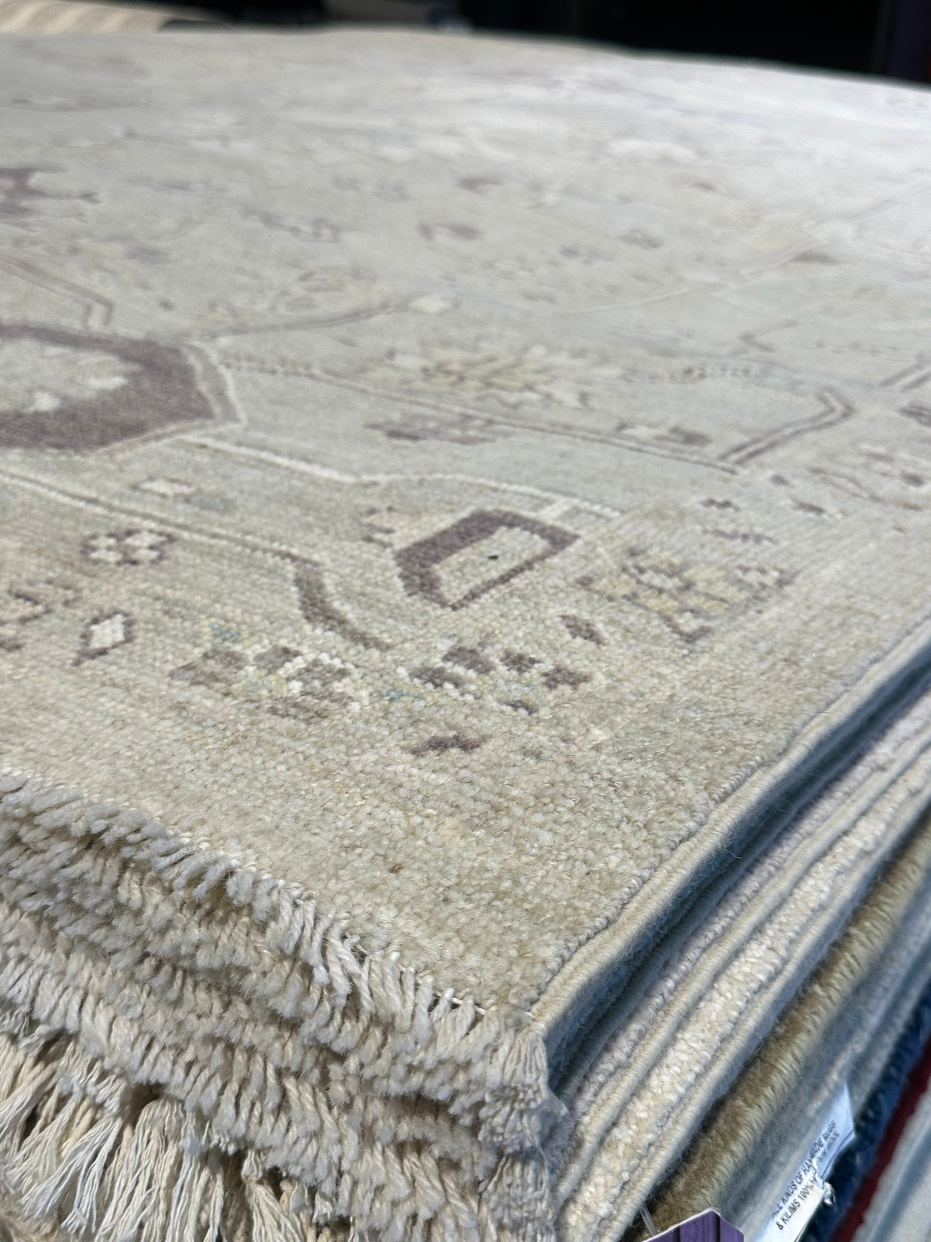 Jaime Ray Newman 9.11x13.7 Gray Whitewashed Afghani Oushak