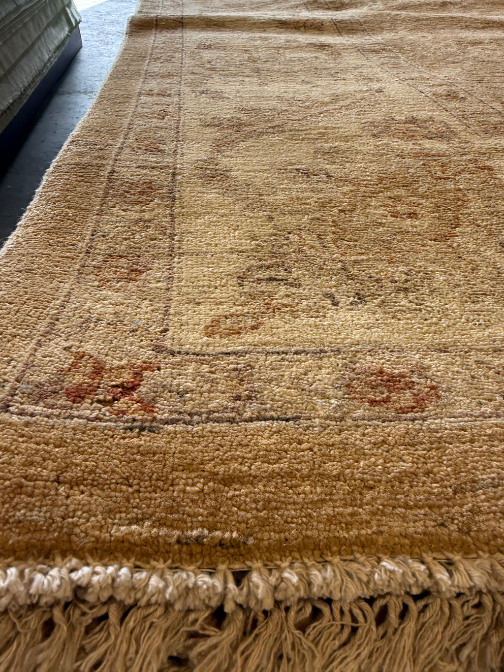 Nancy Wheeler 8x10 Afghani Oushak Cream Rug