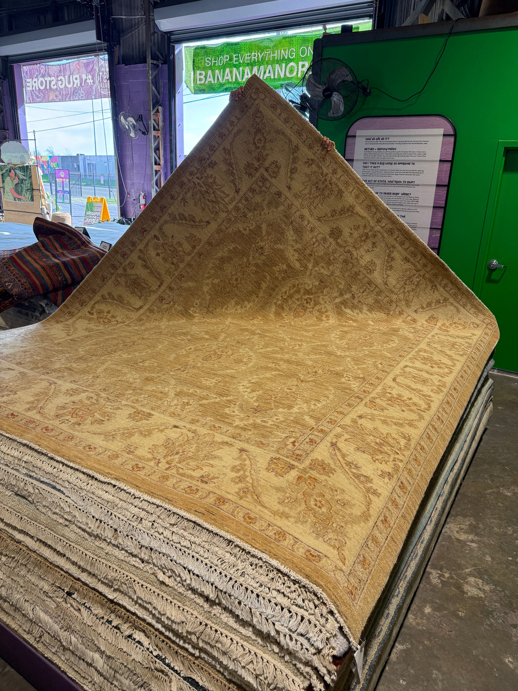 Nancy Wheeler 8x10 Afghani Oushak Cream Rug