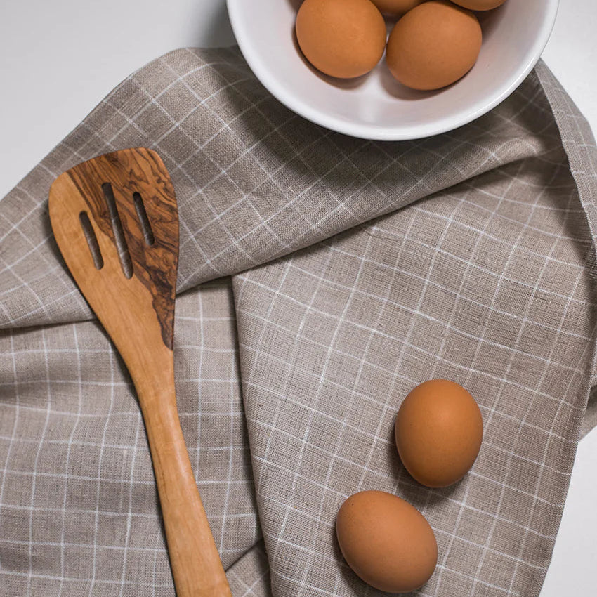 Windowpane Linen Tea Towels – Set of 6 (Finestra) | Handmade European Flax Kitchen Towels