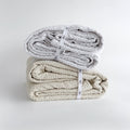 Normandie Cotton Throw Blanket – Soft Lightweight Neutral Throw | European-Inspired Cozy Home Accent