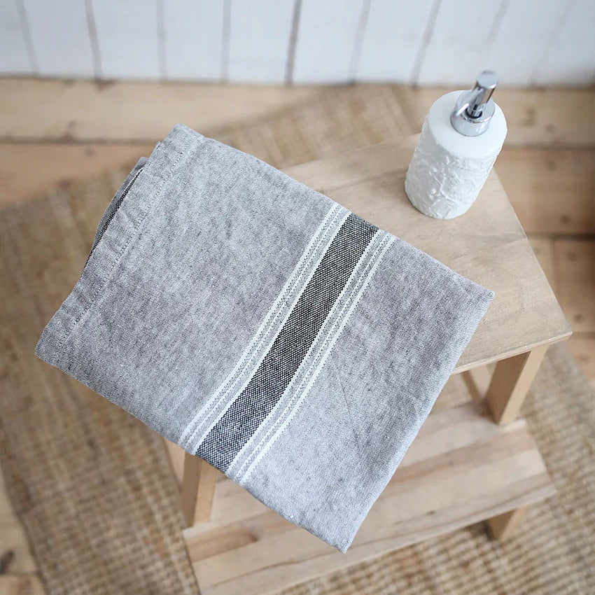 Stone-Washed Linen Hand Towels – Set of 6 | Luxury Soft European Linen Towels (Casa Collection)