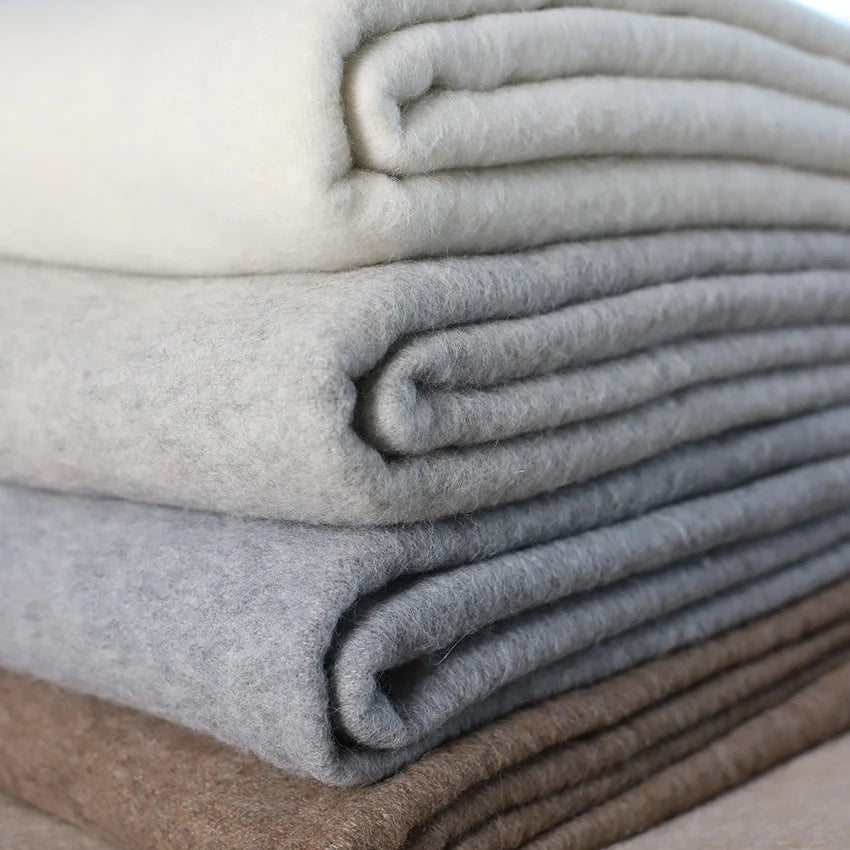 Alpaca Wool Bedspread – Livorno | Luxury Neutral Throw Blanket in 5 Colors