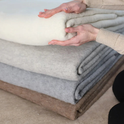 Alpaca Wool Bedspread – Livorno | Luxury Neutral Throw Blanket in 5 Colors