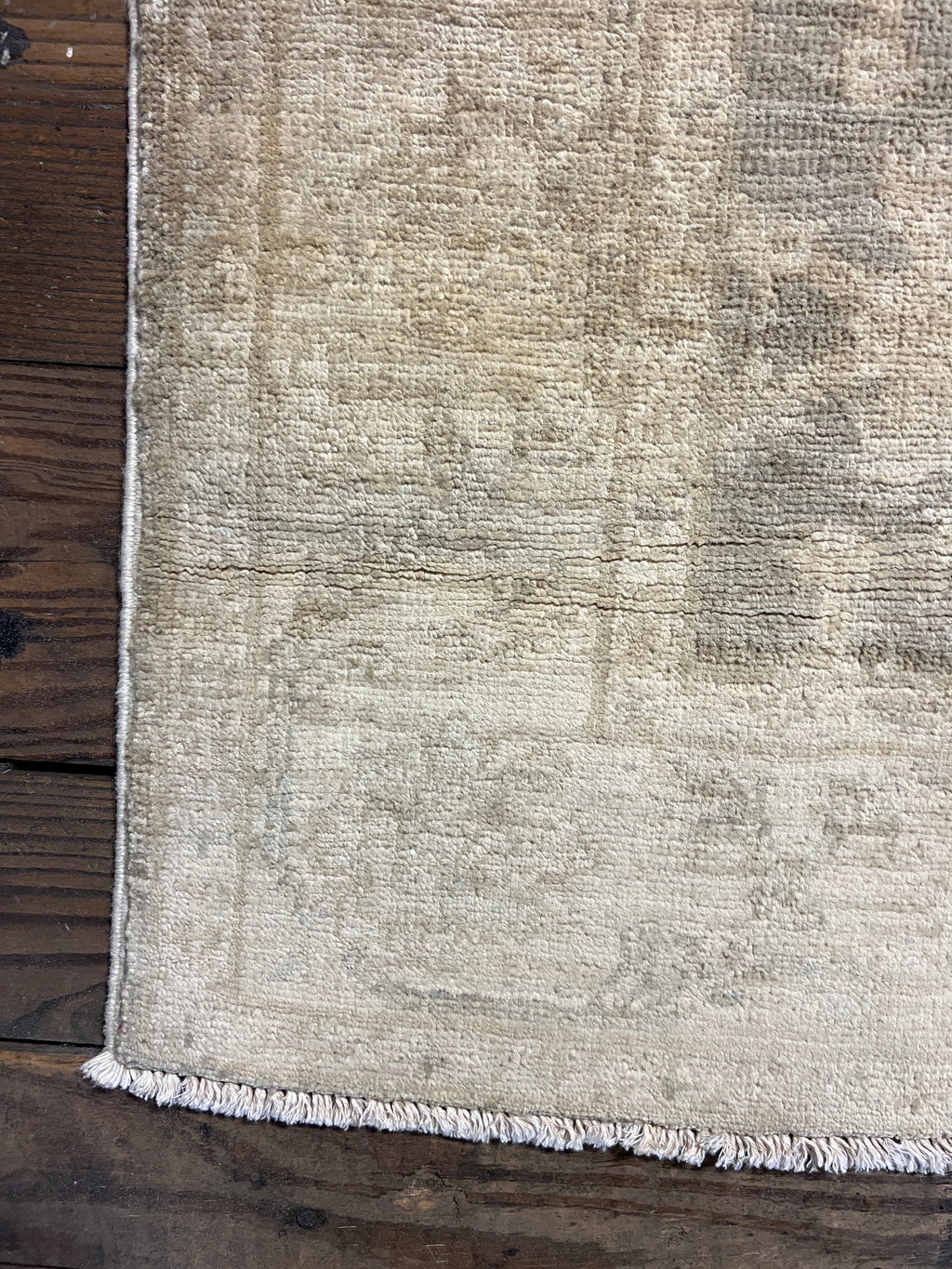 Maryann Forrester 3.3x4.9 Ivory and Brown Hand-Knotted Farhan Rug