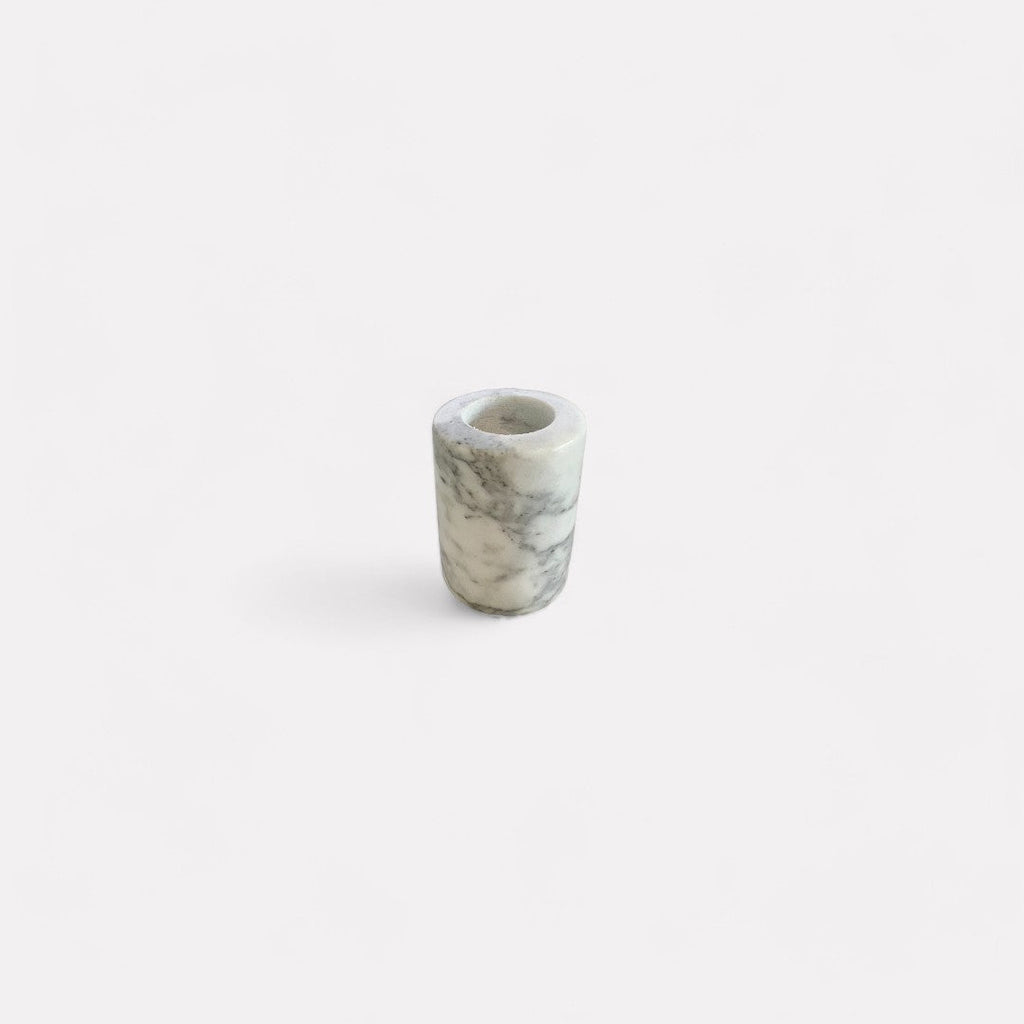 Luna White Marble Taper Candle Holder | Three Sizes