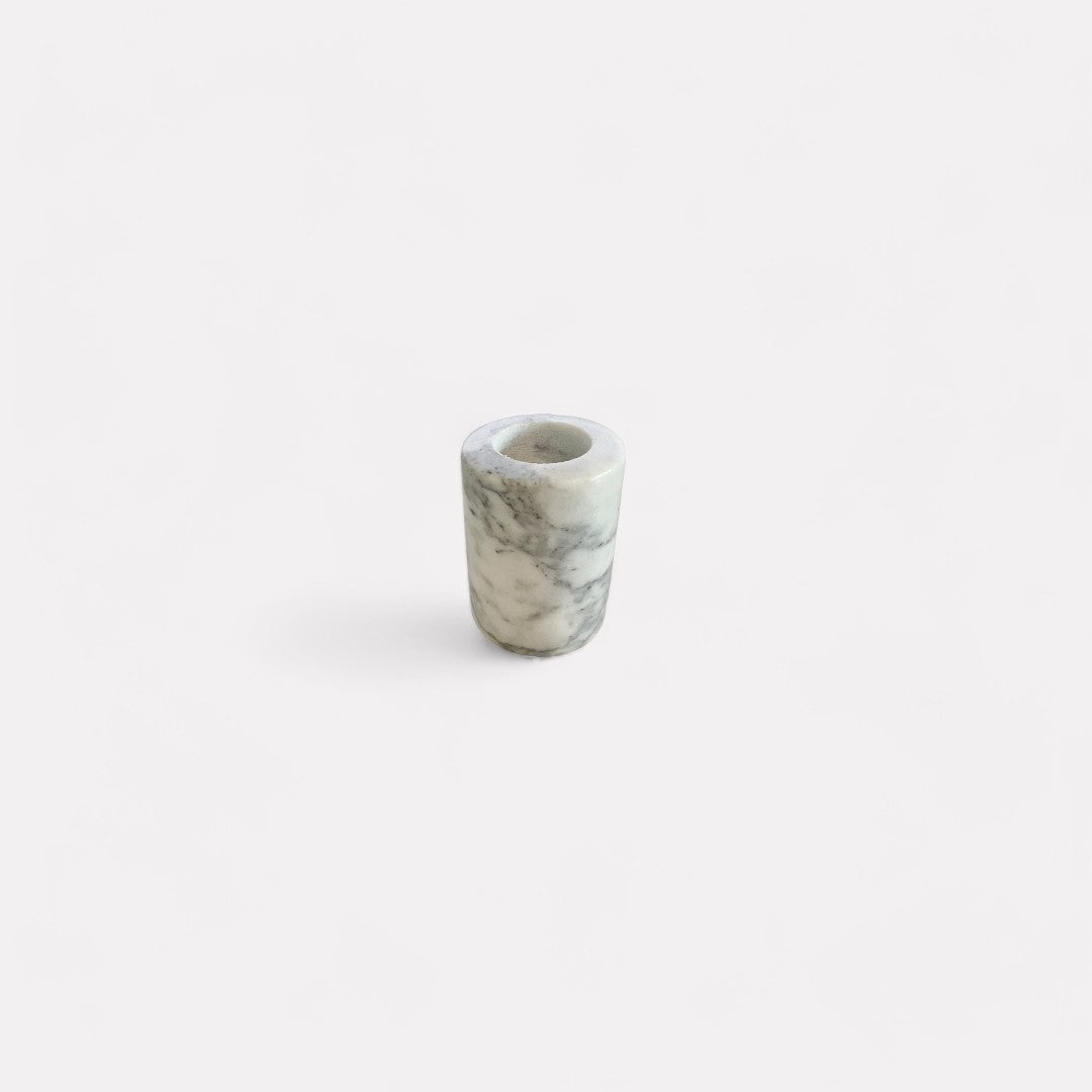 Luna White Marble Taper Candle Holder | Three Sizes