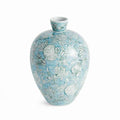 Handcrafted blue ceramic vase – glossy artisan glaze and vintage-inspired texture – elevated tabletop styling | Sorelle Rossi Shoppe