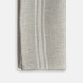 Herringbone Linen Napkins – Set of 4 (Luke) | White Striped European Flax Cloth Napkins for Table Setting