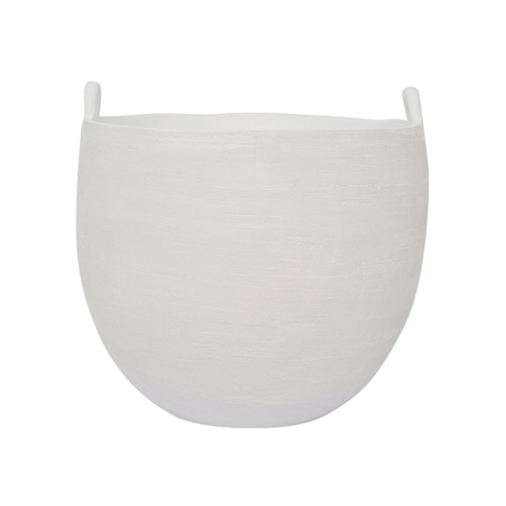 Minimalist ceramic vessel – matte white finish and organic silhouette – modern European-inspired decor styling | Sorelle Rossi Shoppe