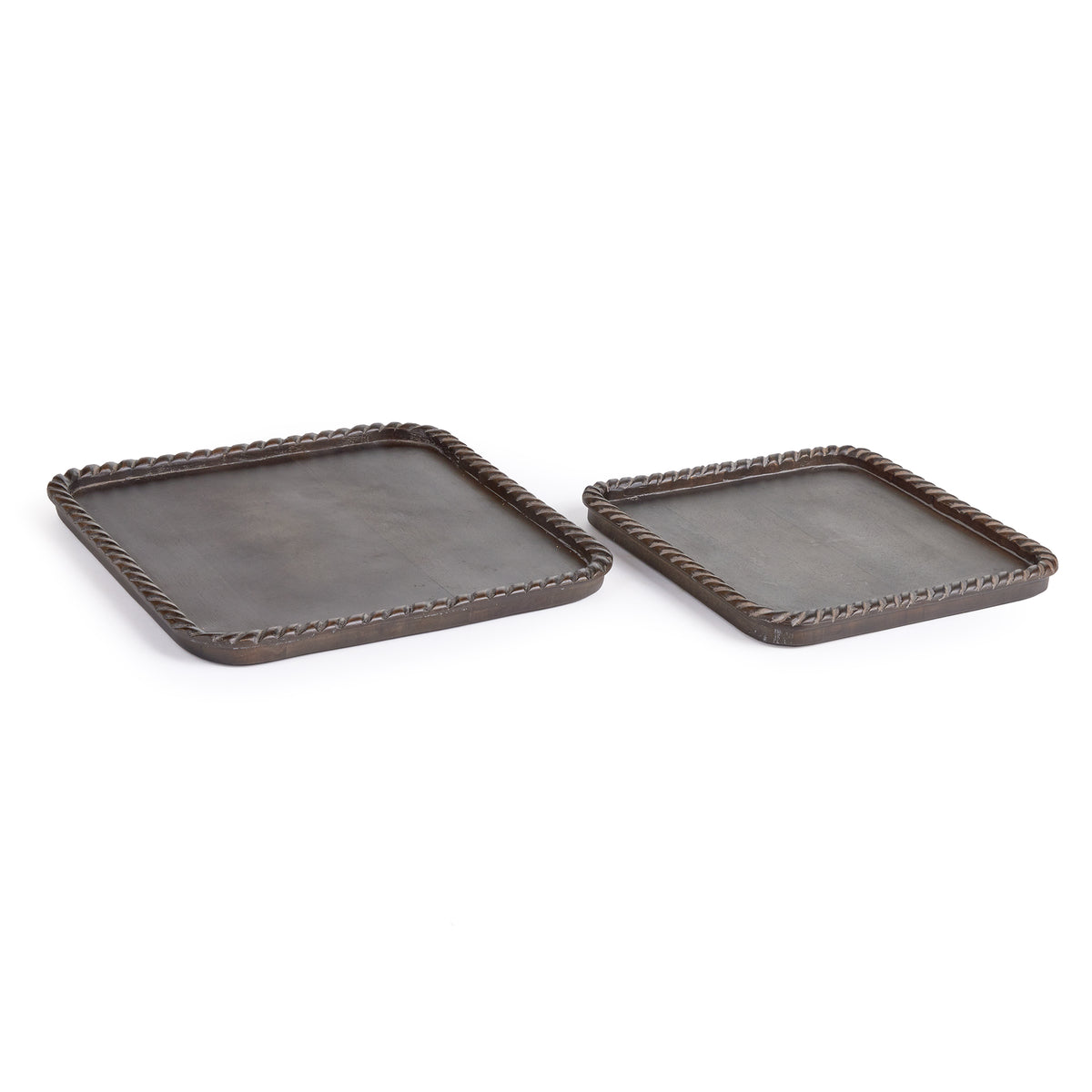 Langley Mango Wood Square Trays - Set of 2