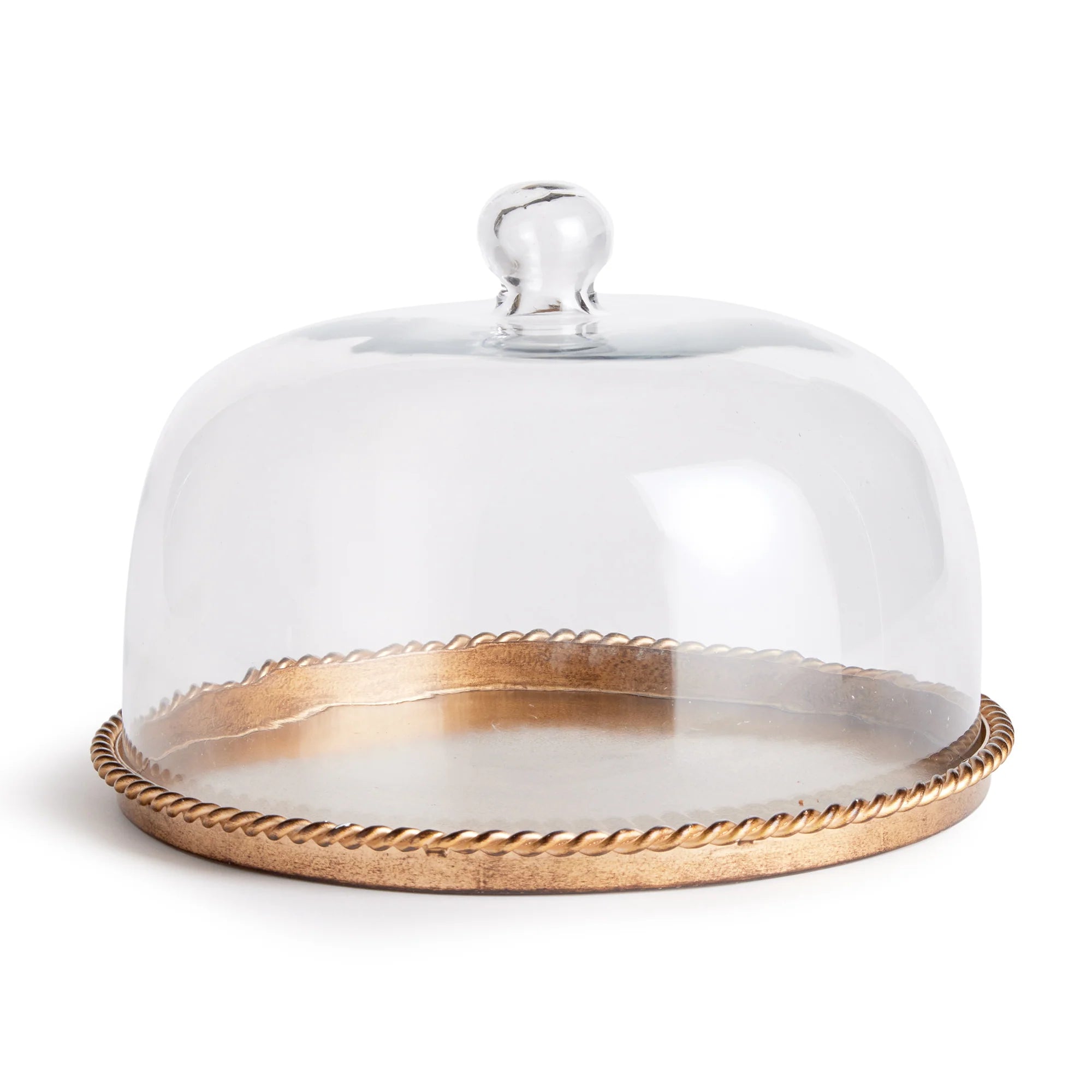 Glass Cloche with Serving Tray – Large Bread & Pastry Display Dome