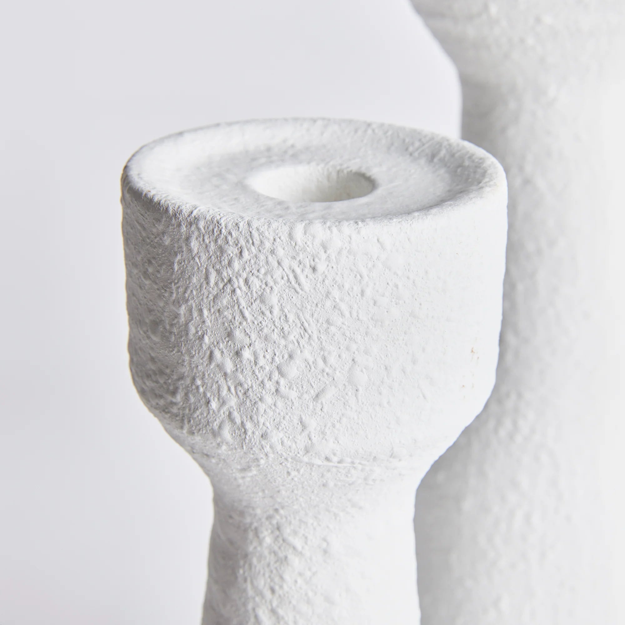 White Matte Ceramic Candlesticks Set of 2 – Modern Taper & Pillar Candle Holders | Sorelle Rossi