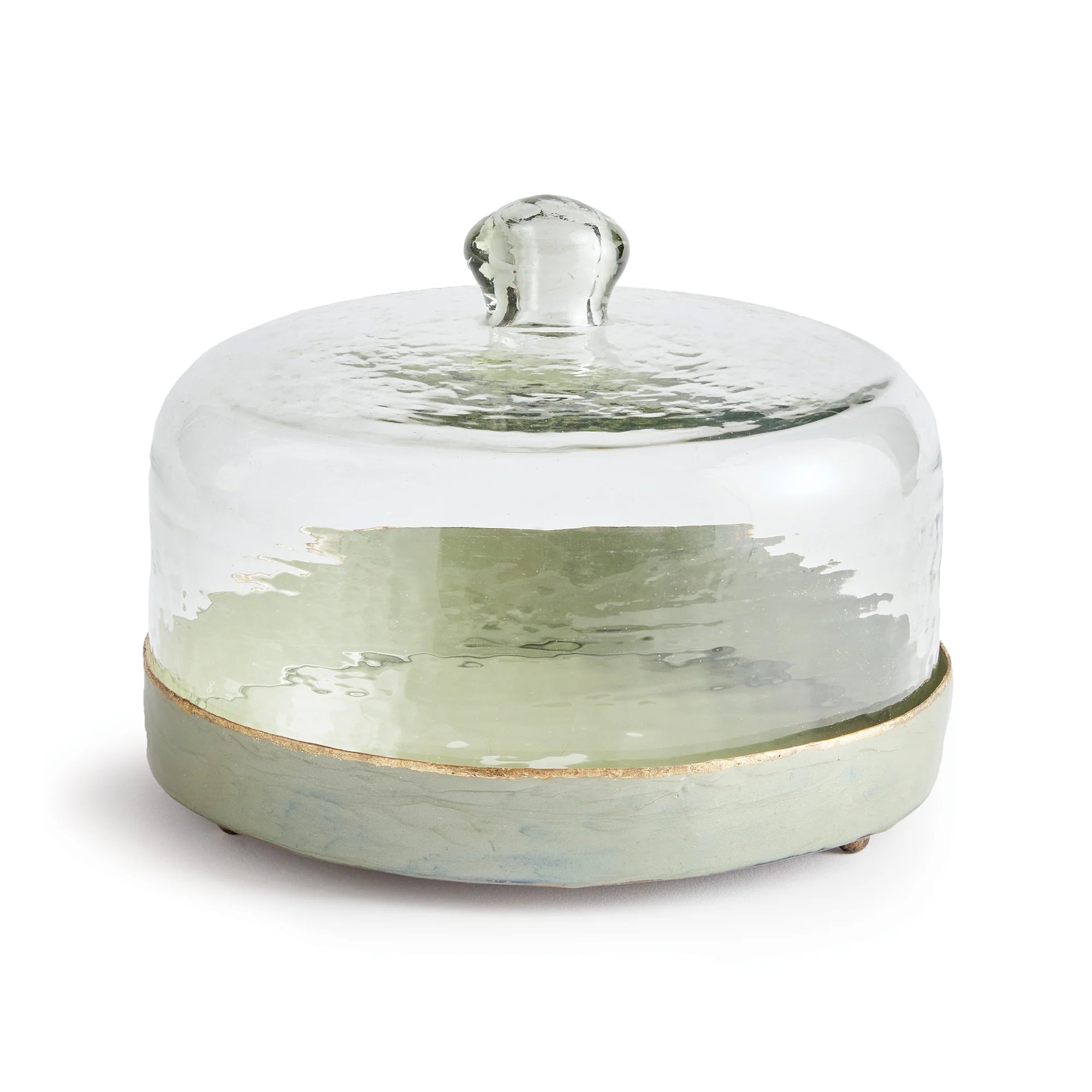 Glass Cloche with Sage Tray | Large