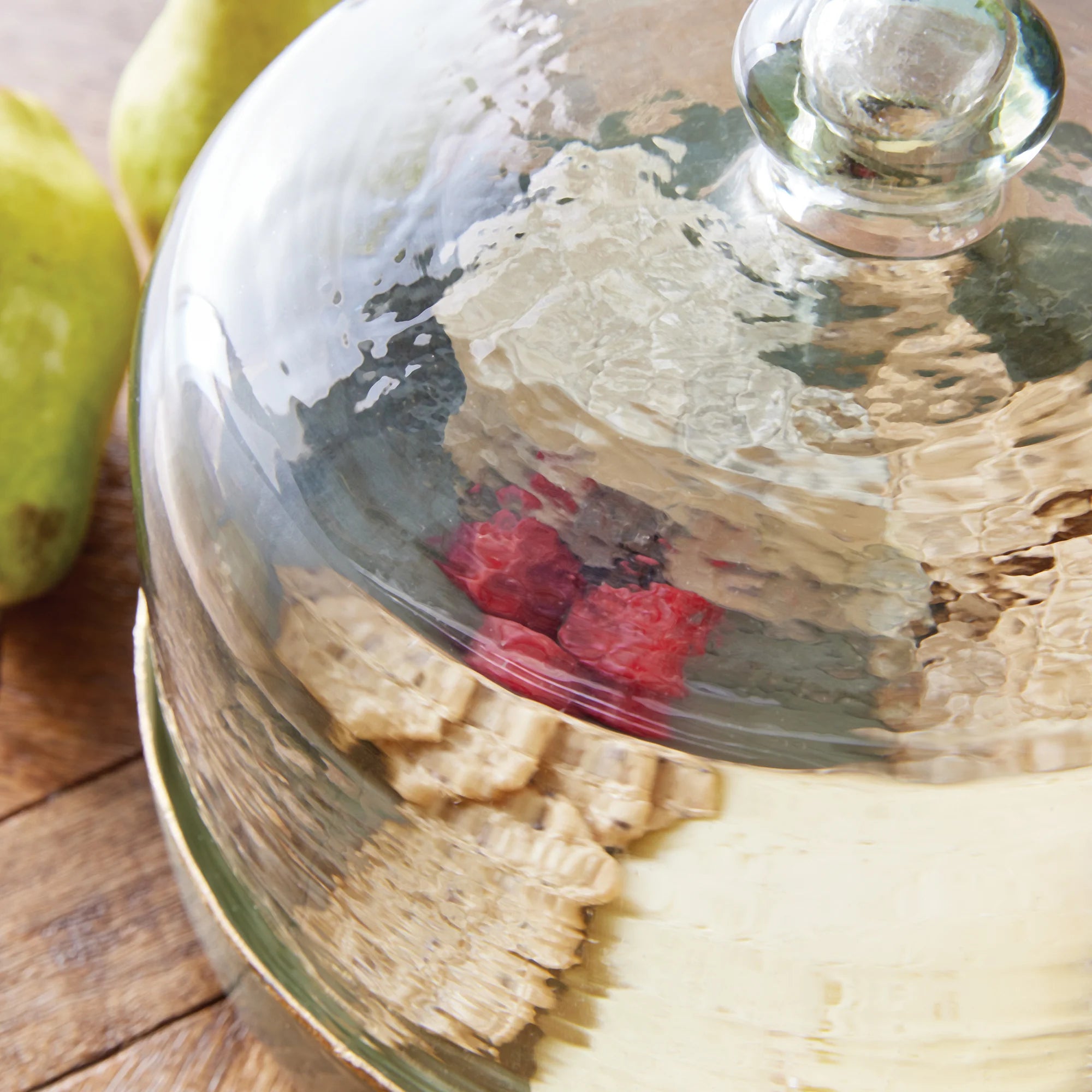 Glass Cloche with Sage Tray | Large