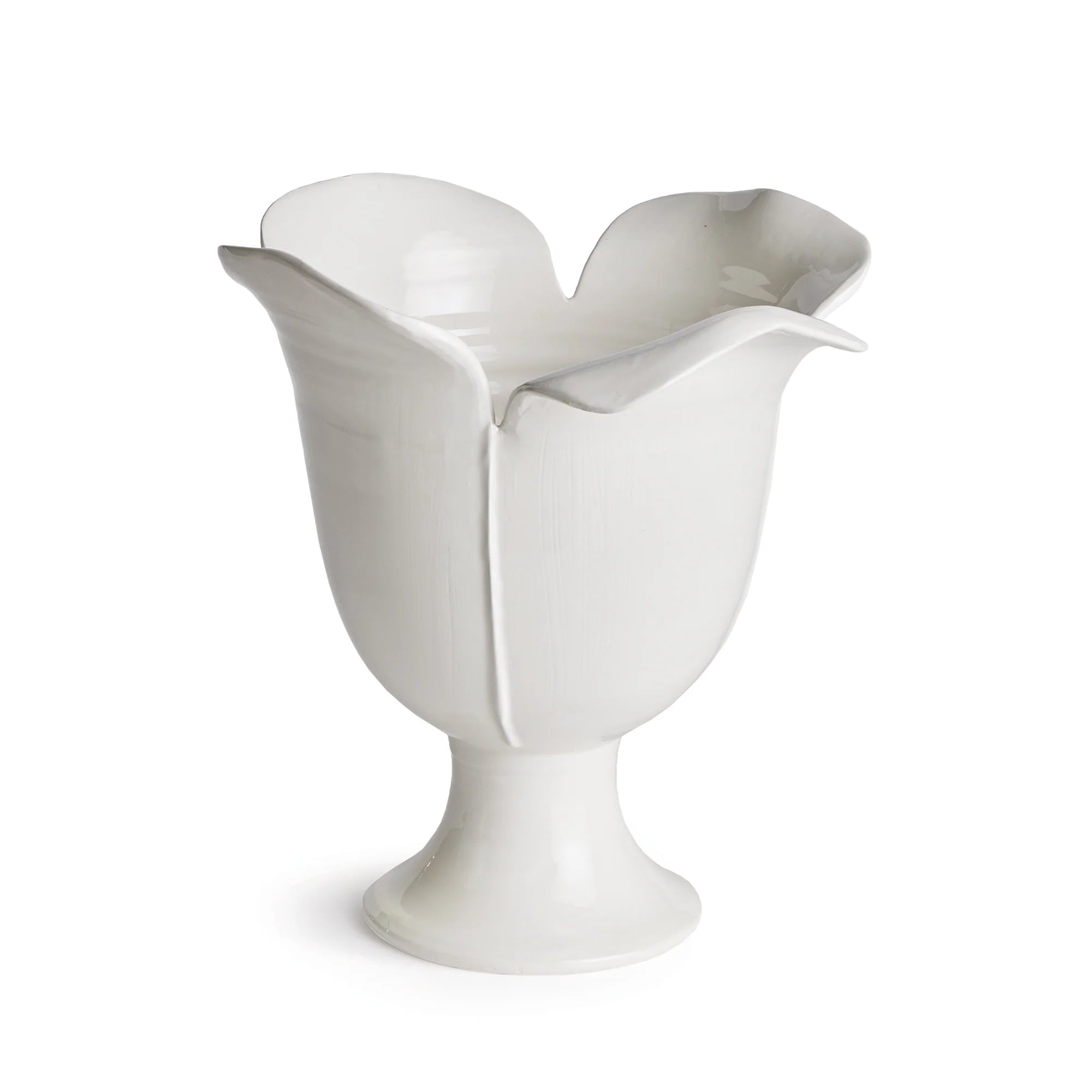 Handmade Italian Petalo Vase – Sculptural White Ceramic Centerpiece | Sorelle Rossi