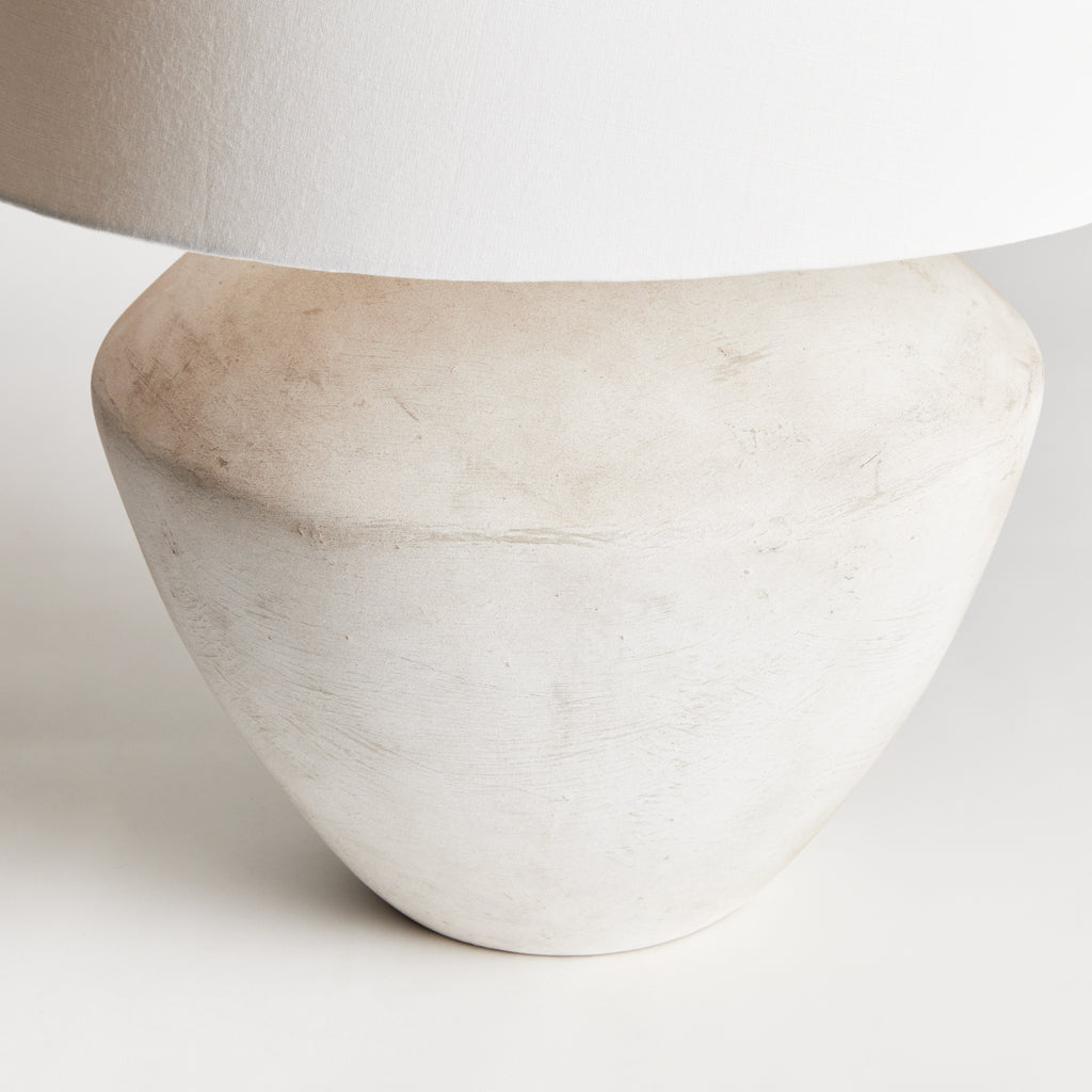 Sculptural Matte Ceramic Table Lamp