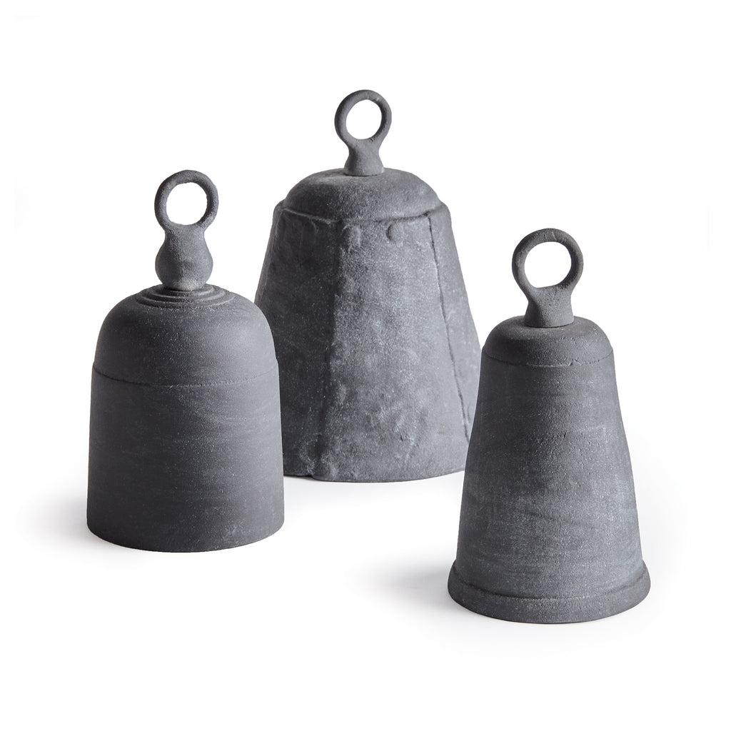 Black Cast Aluminum & Iron Bells - Set of 3