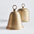 Gold Cast Aluminum & Iron Bells - Set of 2