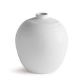 White ceramic vase on a white background