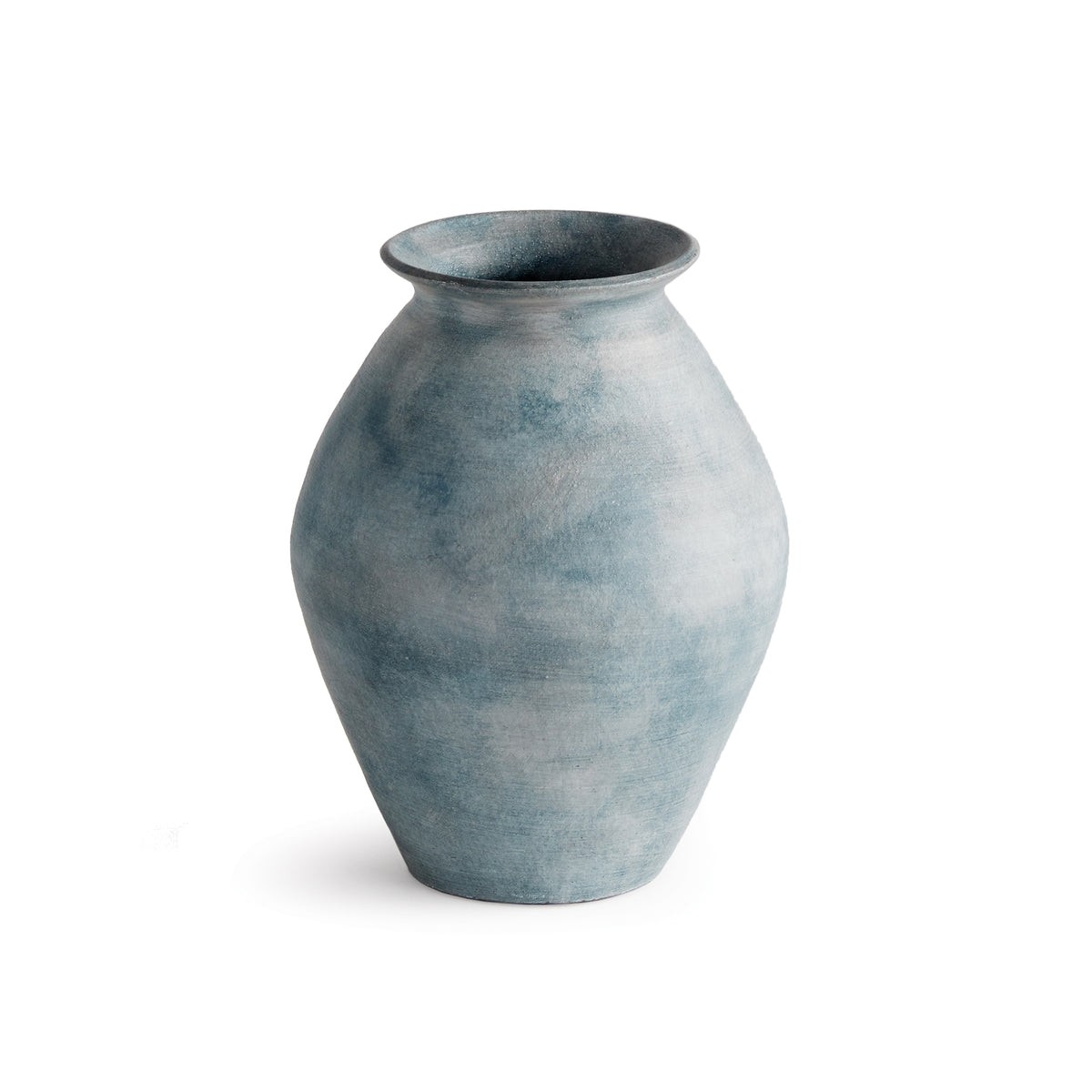 Mirela Hand-Thrown Terracotta Vase - Gray-Blue Matte Glaze (3 Sizes)